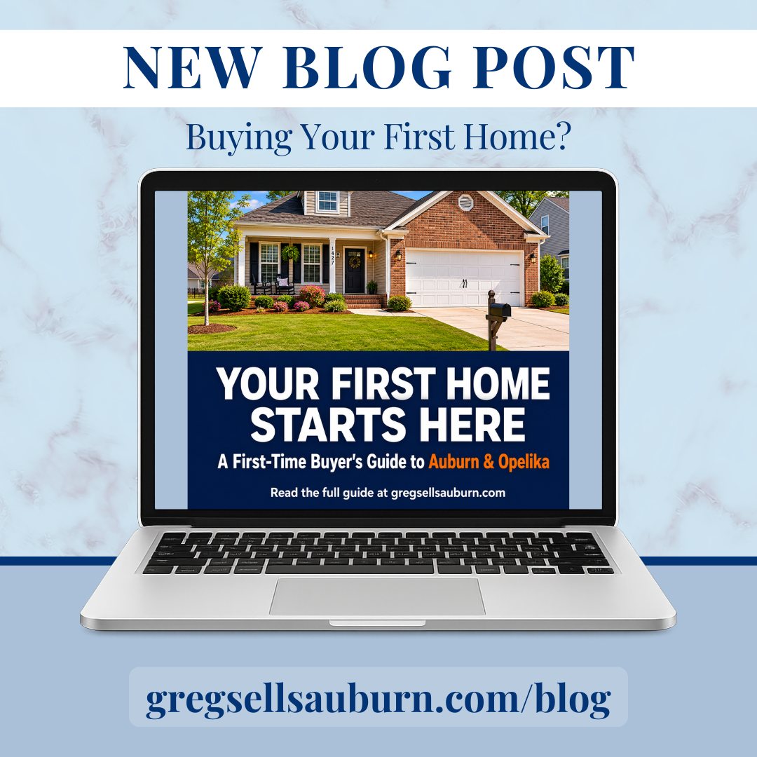 Your first home might be closer than you think. 🏡
Here's what the Auburn & Opelika market actually looks like for first-time buyers right now:
→ New construction in Opelika starting in the low $300s, with builders offering up to $10k in closing cost help
→ Rate buy-downs that can get your starting rate below 5%
→ Down payment assistance up to $7,500 for qualified buyers
→ Resale homes in the $215k-$299k range with real equity potential
Higher rates are real. But rent in this area runs about the same as a mortgage payment - and rent builds zero equity.
Read it here: gregsellsauburn.com/blog/first-time-homebuyer-guide-auburn-opelika-al